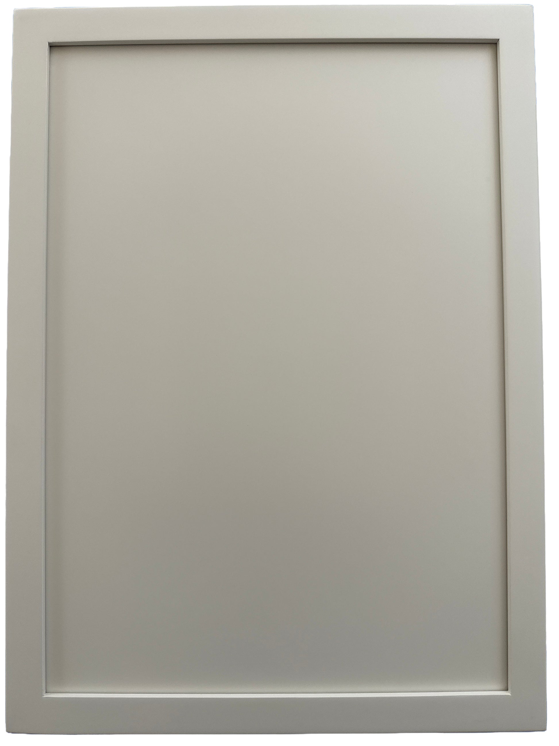 cream cabinet door with a white frame on a white background
