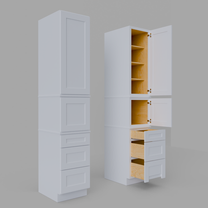 MP3D189624 shaker tall pantry cabinet white
