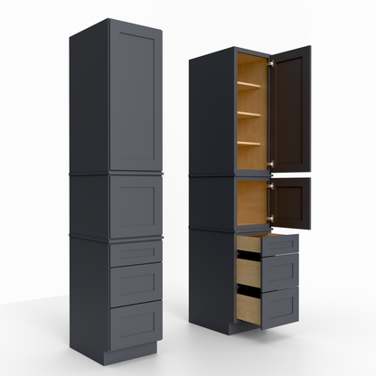 MP3D189624 shaker pantry tall cabinet midnight black
