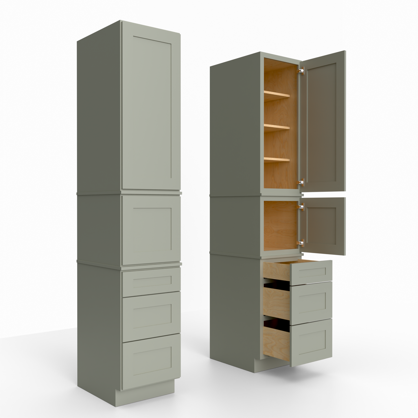 MP3D189624 shaker pantry tall cabinet sage green
