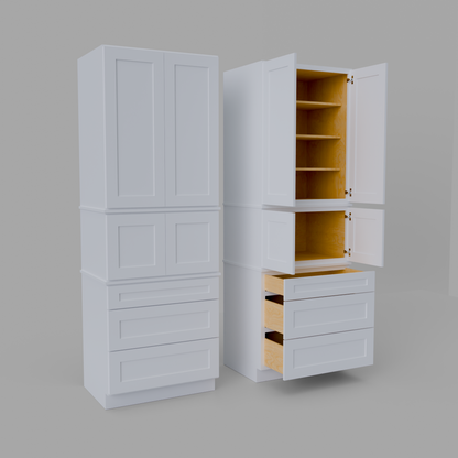 MP3D339624 shaker tall pantry cabinet white
