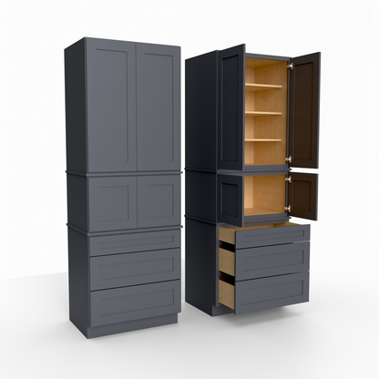 MP3D339624 shaker pantry tall cabinet midnight black
