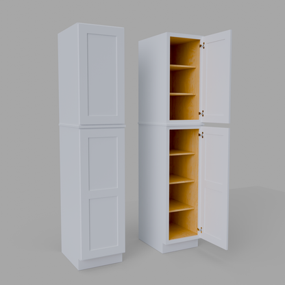 P189024 Shaker tall pantry cabinet white
