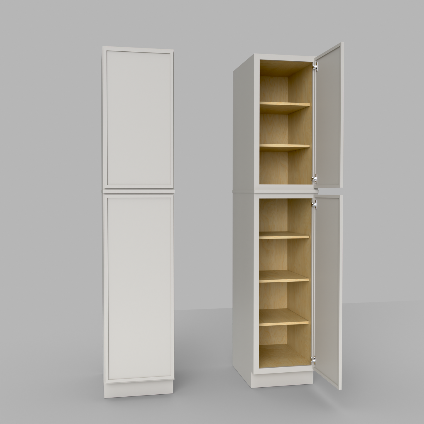 Slim Frame Shaker Pantry Tall Utility Cabinet 24" D