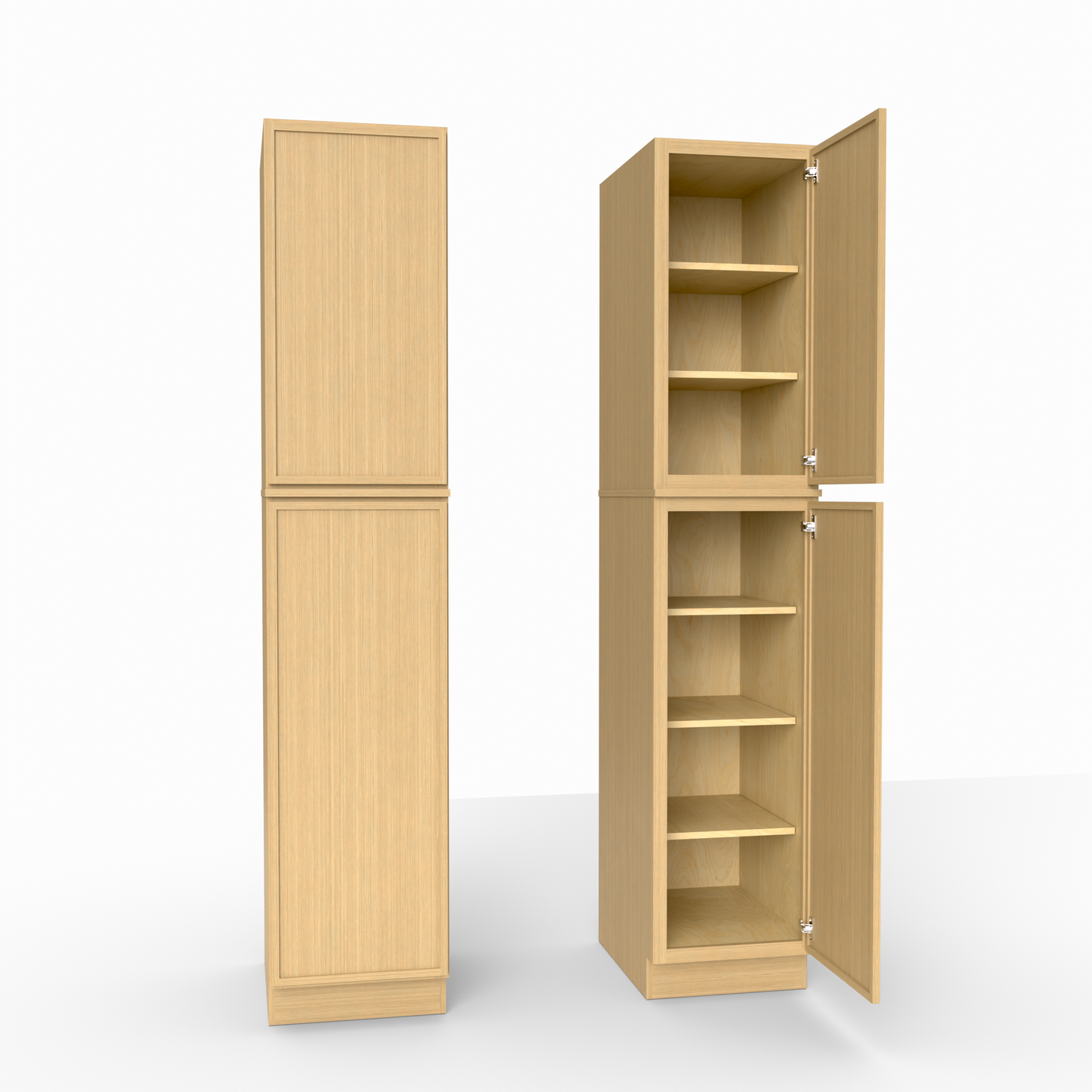 Slim Frame Shaker Pantry Tall Utility Cabinet 24" D