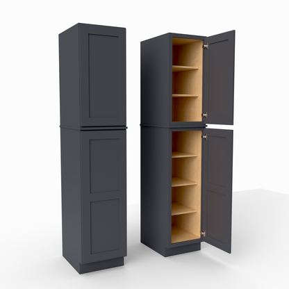 P189024 shaker pantry tall cabinet midnight black