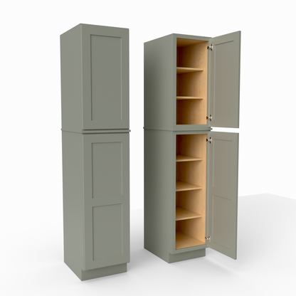 P189024 shaker pantry tall cabinet sage green