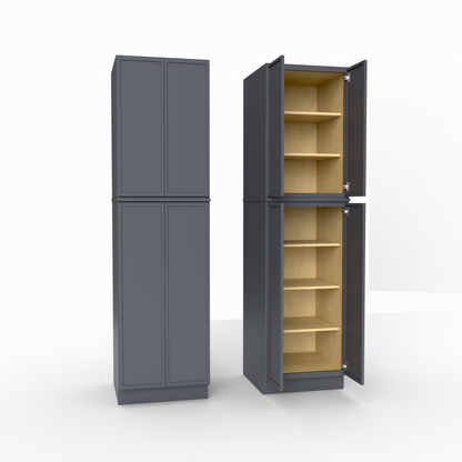 Slim Frame Shaker Pantry Tall Utility Cabinet 24" D