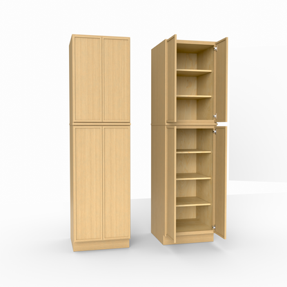 Slim Frame Shaker Pantry Tall Utility Cabinet 24" D