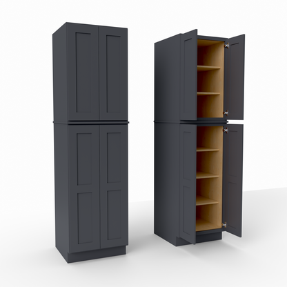 P249024 shaker pantry tall cabinet midnight black