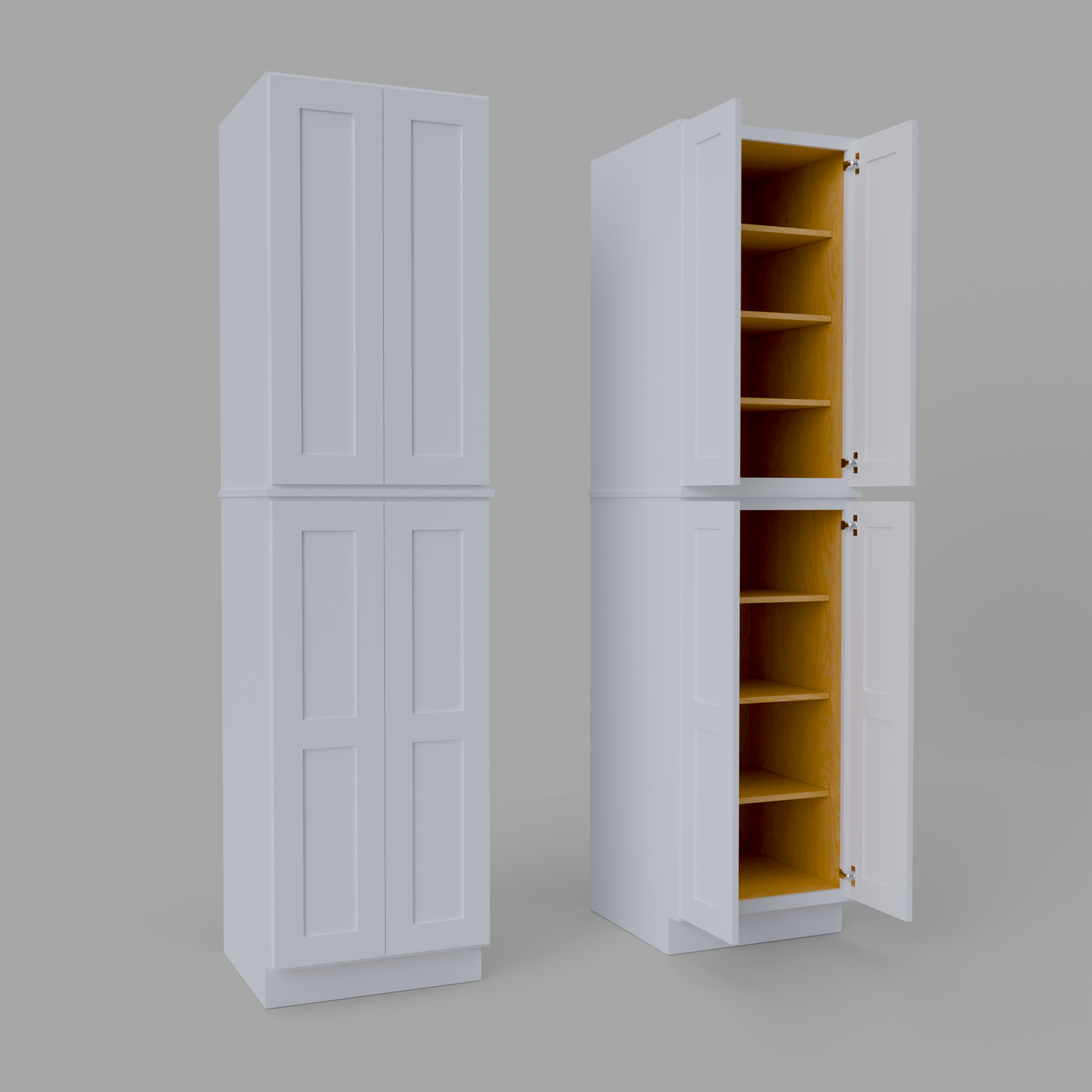 Shaker Pantry Tall Utility Cabinet 24" D