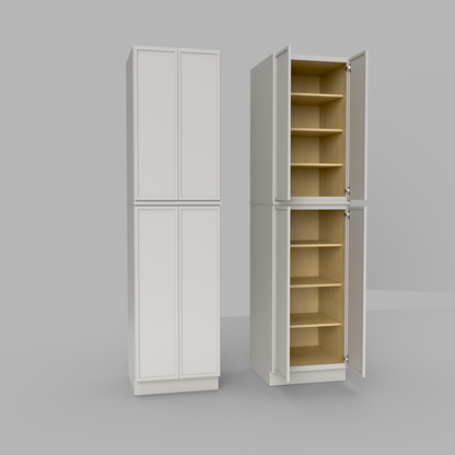 Slim Frame Shaker Pantry Tall Utility Cabinet 24" D
