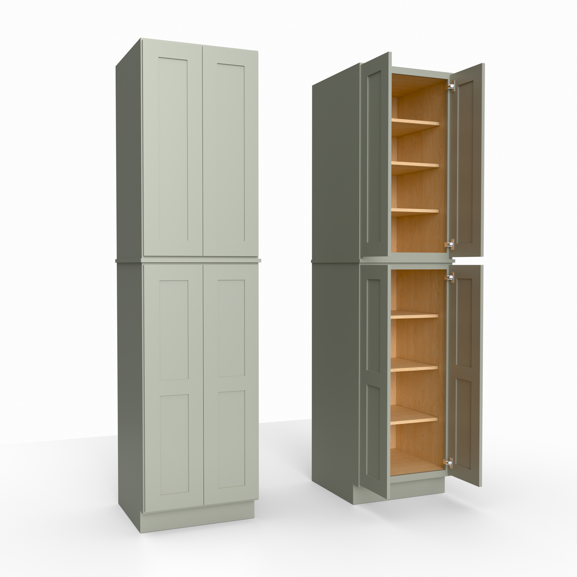 P249624 shaker pantry tall cabinet sage green
