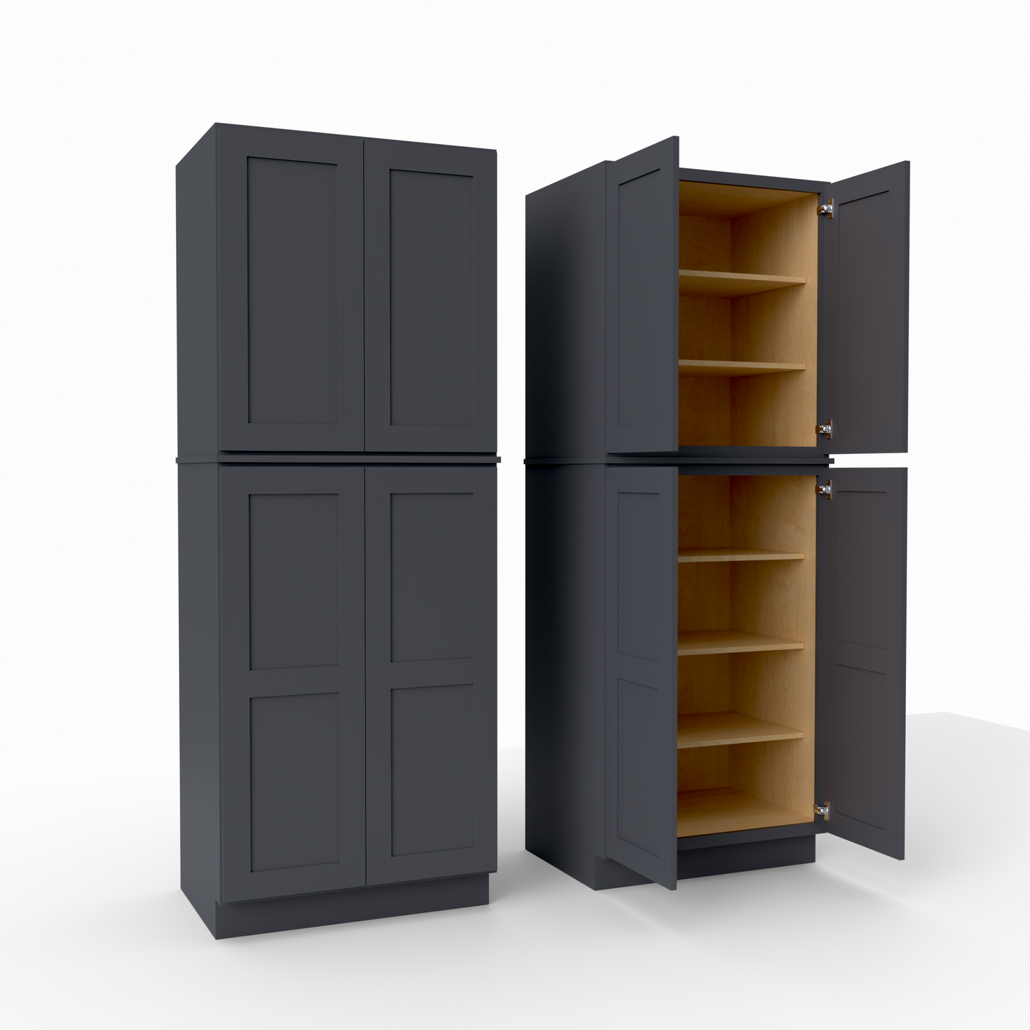 P339024 shaker pantry tall cabinet midnight black