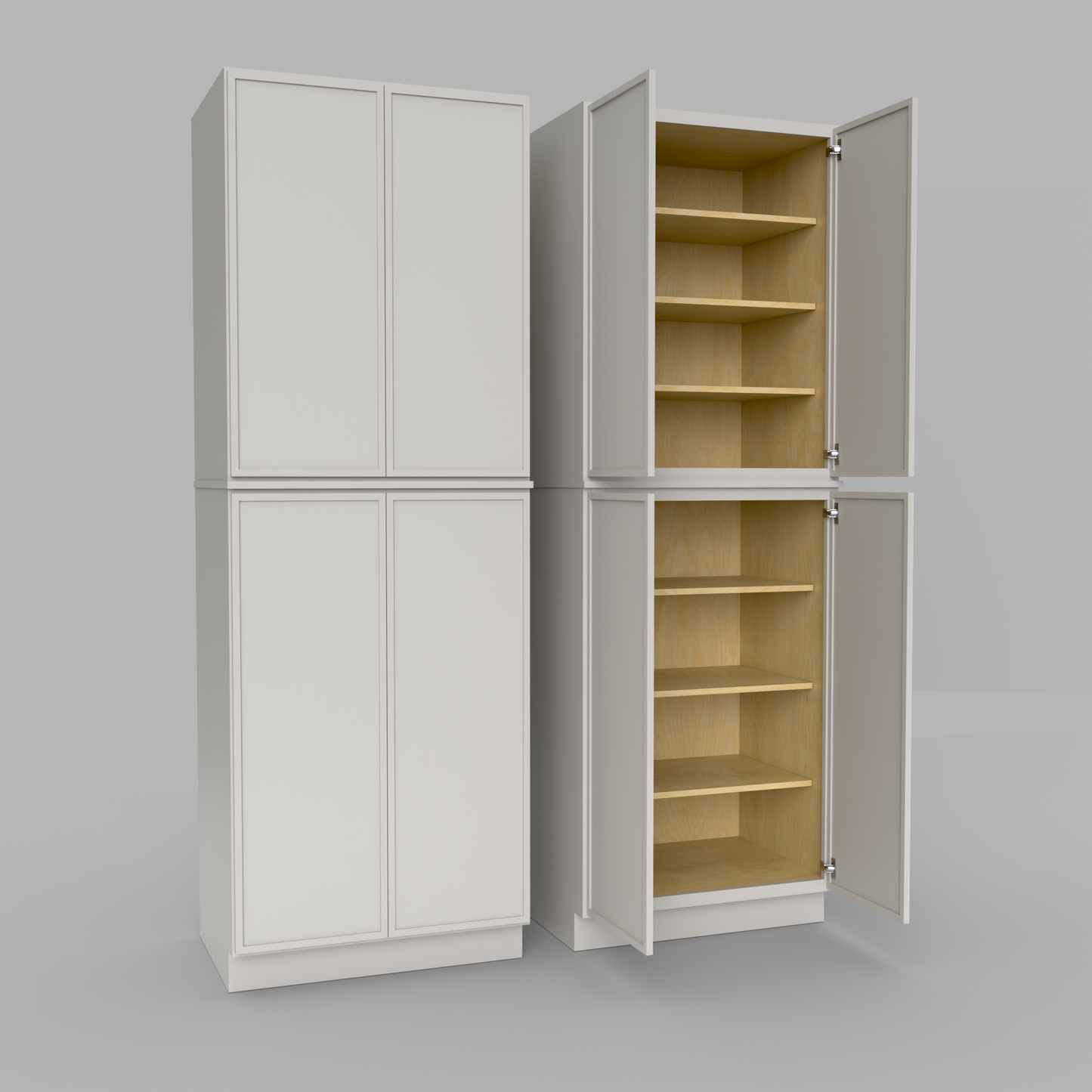 Slim Frame Shaker Pantry Tall Utility Cabinet 24" D