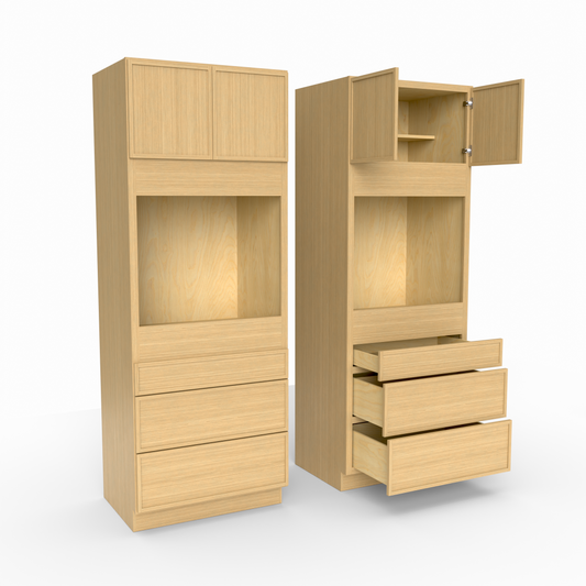 oven cabinet oak