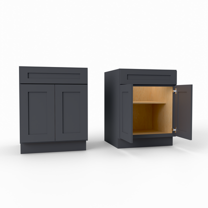 SB27 sink Shaker Base Cabinet Midnight Black