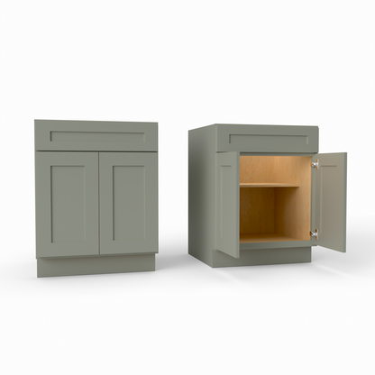 SB27 sink Shaker base cabinet sage green