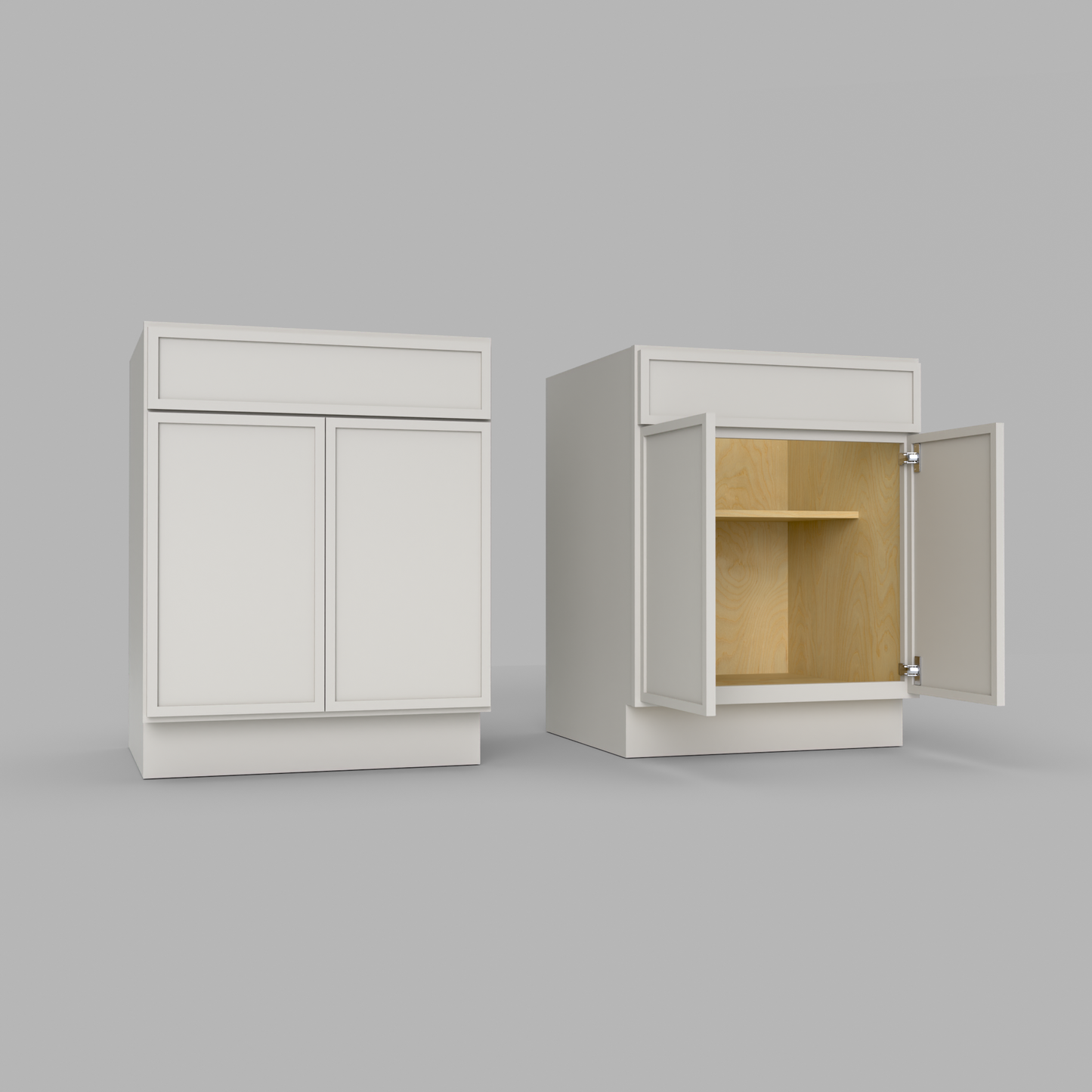 Slim Frame Shaker Sink Base Cabinet 34.5" H x 24" D