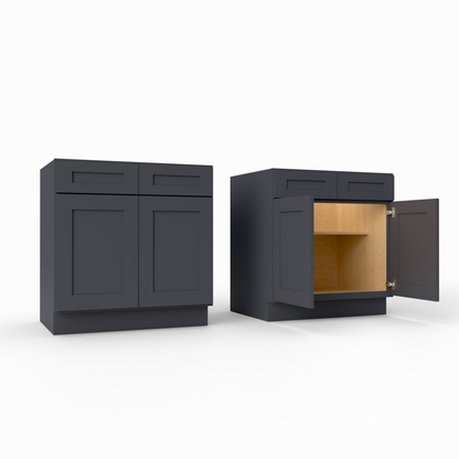 SB33 sink Shaker Base Cabinet Midnight Black