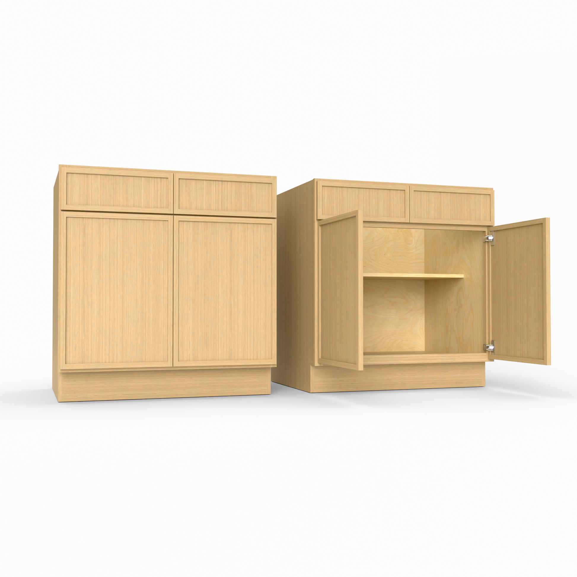 SB33_sink_base_Slim_frame_shaker_base_cabinet_rift_white_oak