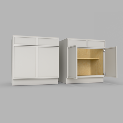 Slim Frame Shaker Sink Base Cabinet 34.5" H x 24" D
