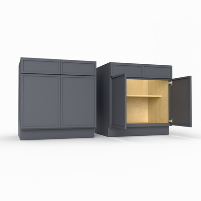 Slim Frame Shaker Sink Base Cabinet 34.5" H x 24" D