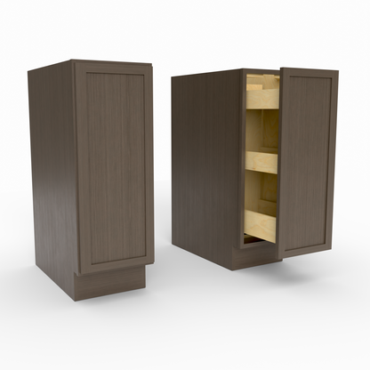 Slim Frame Shaker Spice Rack Spice Pull Base Cabinet 34.5" H x 24" D