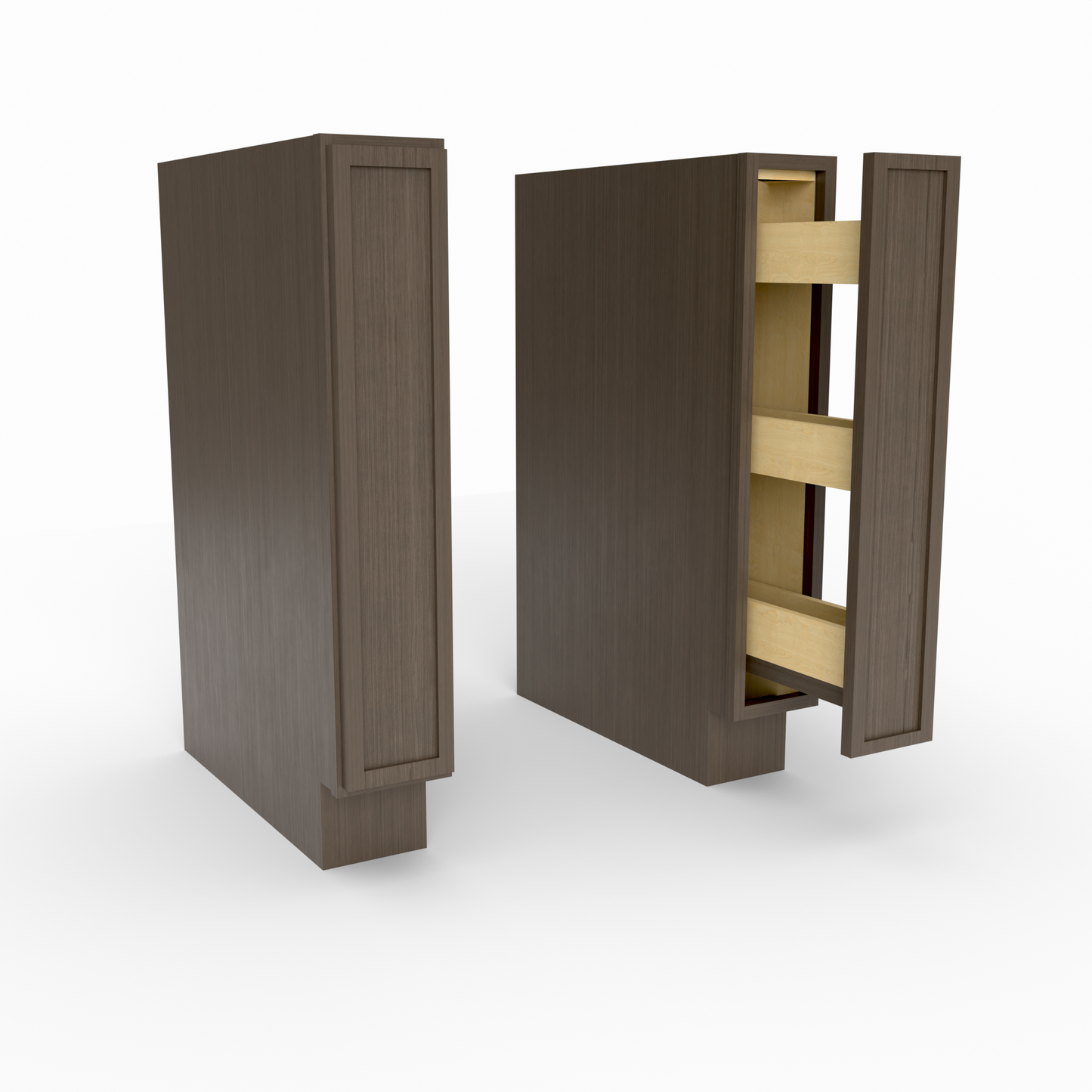 Slim Frame Shaker Spice Rack Spice Pull Base Cabinet 34.5" H x 24" D