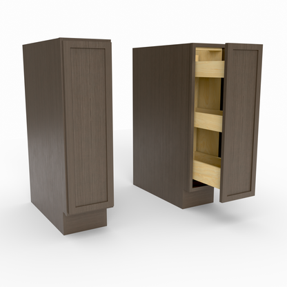 Slim Frame Shaker Spice Rack Spice Pull Base Cabinet 34.5" H x 24" D
