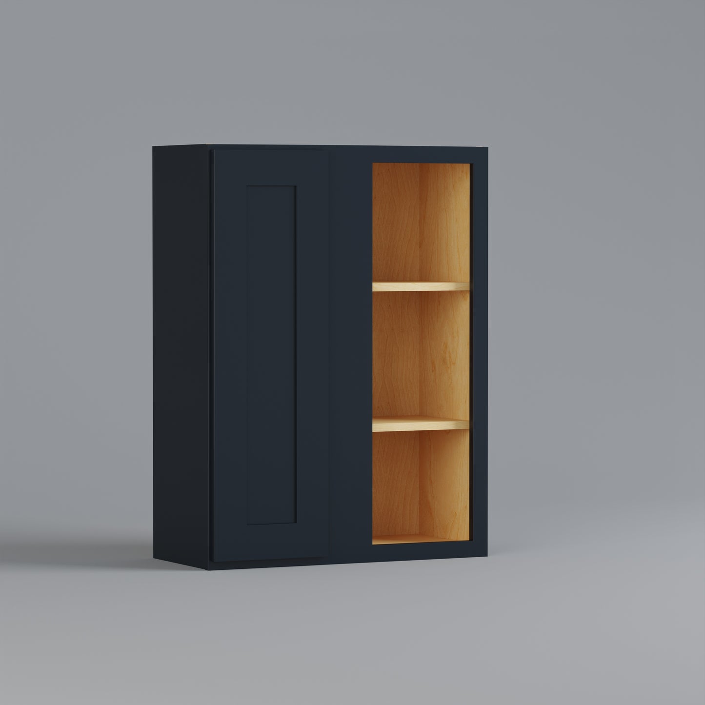Shaker Blind Corner Wall Cabinet one door blue
