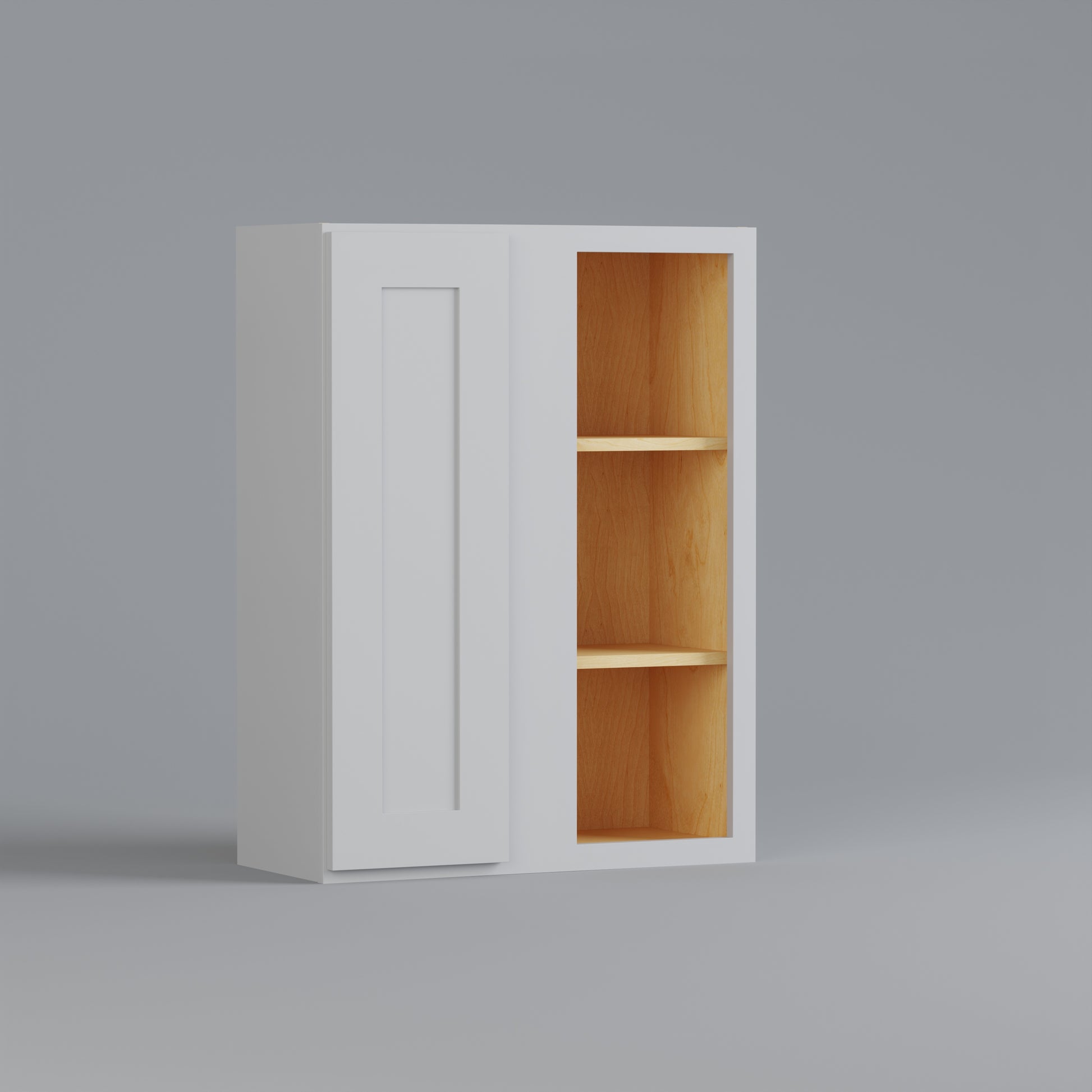 Shaker Blind Corner Wall Cabinet one door white