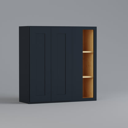 Shaker Blind Corner Wall Cabinet two door blue