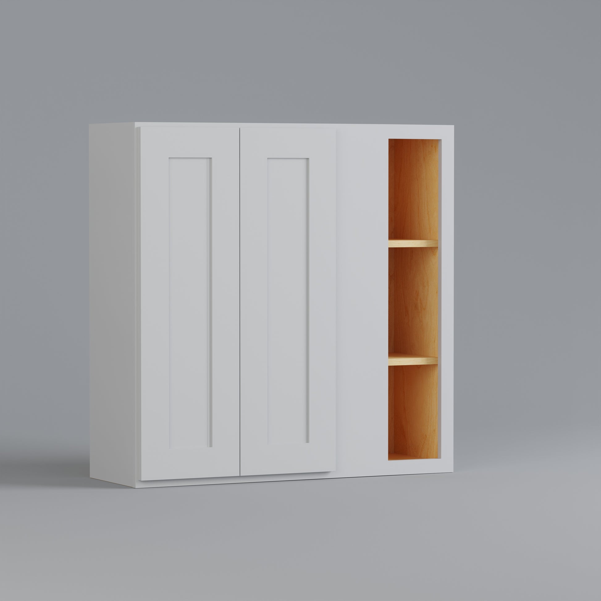 Shaker Blind Corner Wall Cabinet two door white