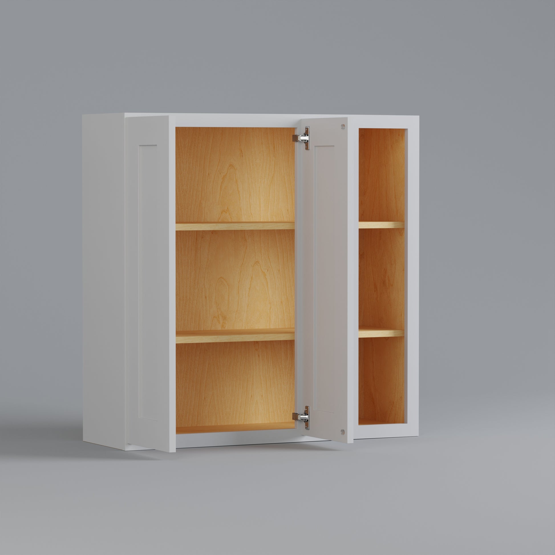 Shaker Blind Corner Wall Cabinet two door white