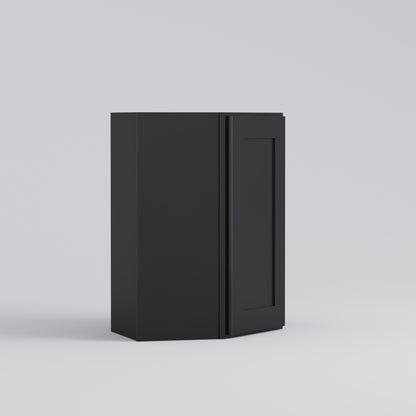 Shaker Diagonal Corner Wall Cabinet black