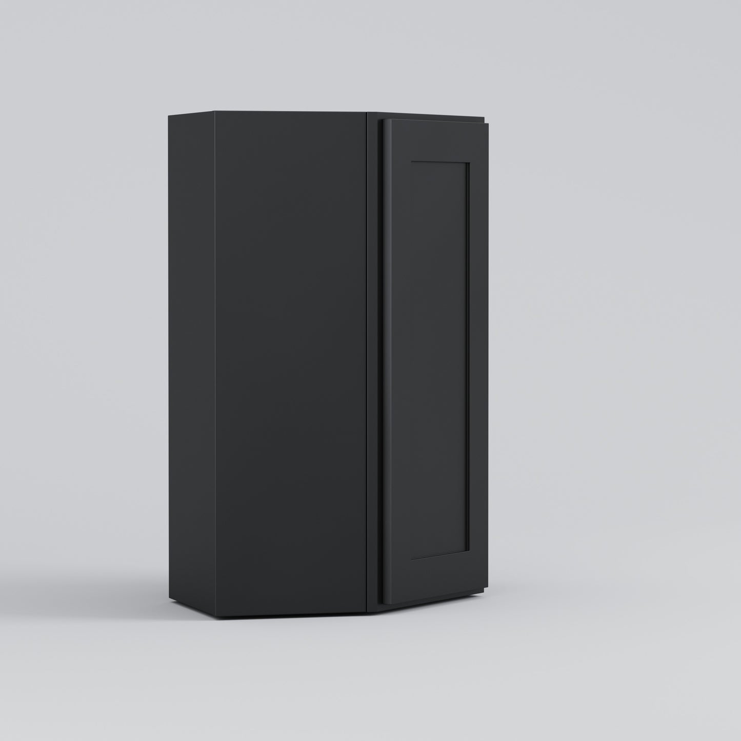 Shaker Diagonal Corner Wall Cabinet black