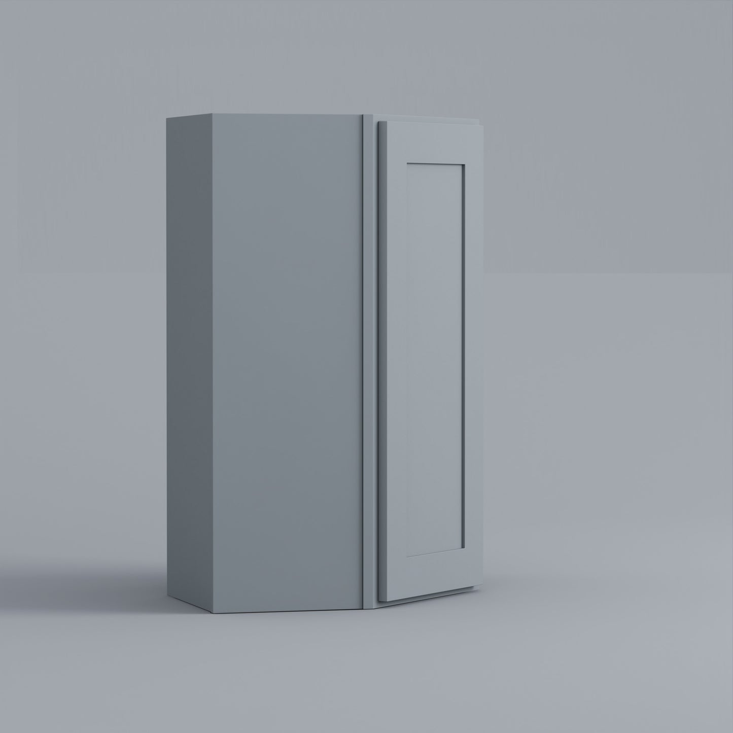 Shaker Diagonal Corner Wall Cabinet grey