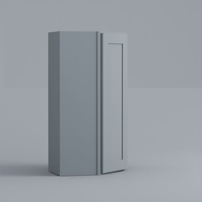 Shaker Diagonal Corner Wall Cabinet grey