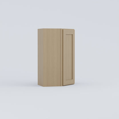 Shaker Diagonal Corner Wall Cabinet natural wood
