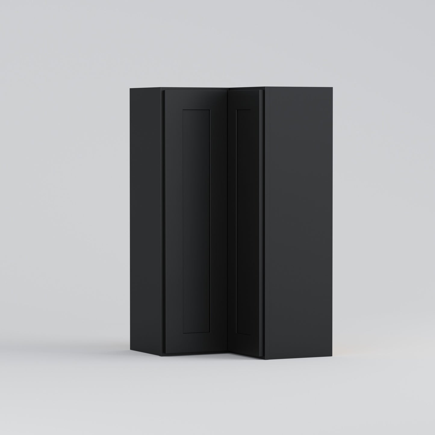 Shaker Easy Reach Corner Wall Cabinet black