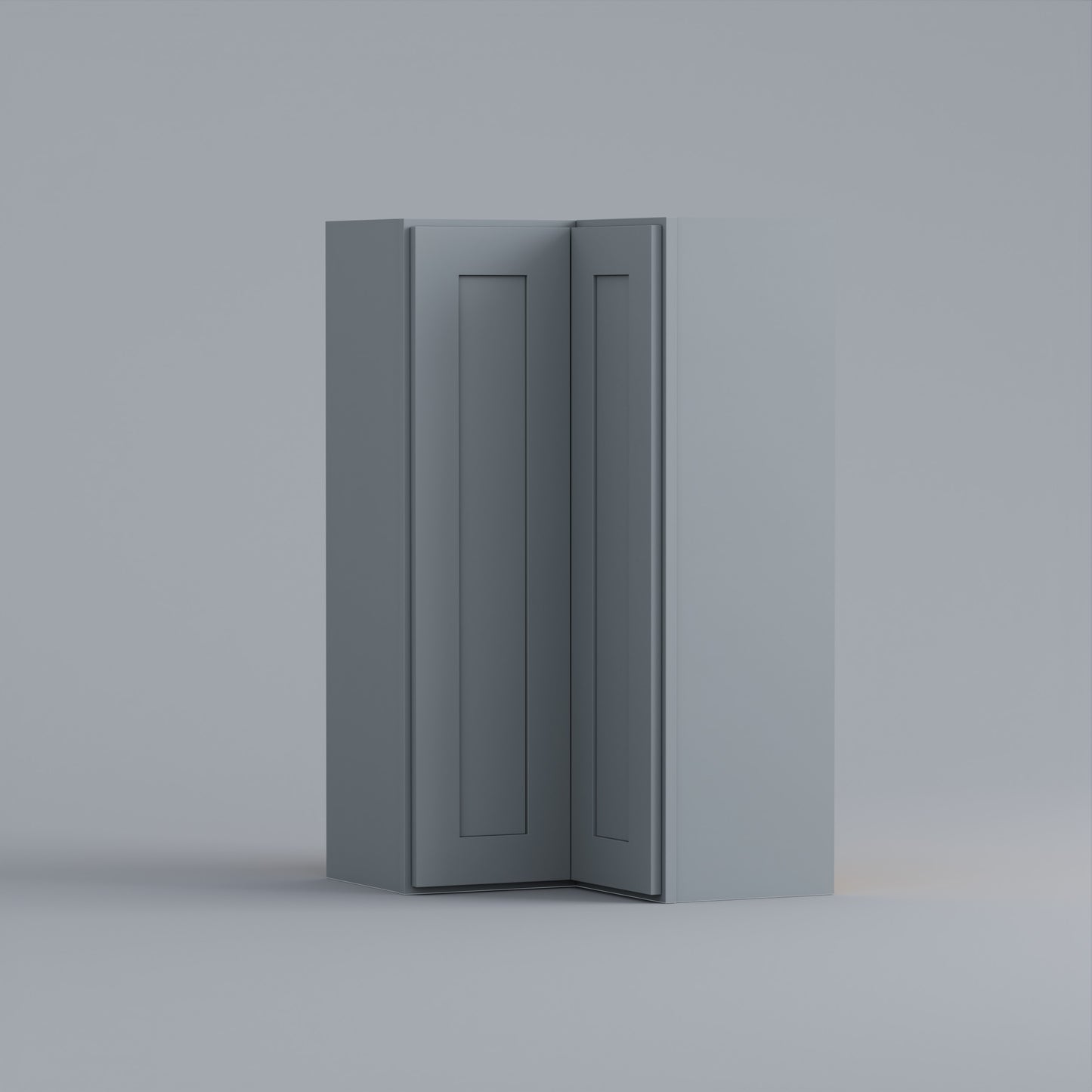 Shaker Easy Reach Corner Wall Cabinet grey