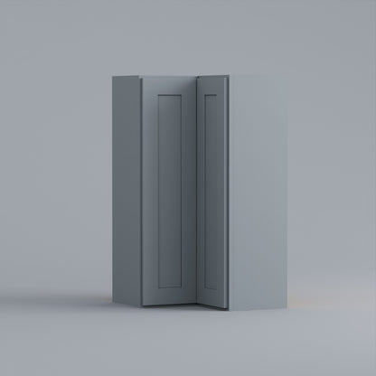 Shaker Easy Reach Corner Wall Cabinet grey