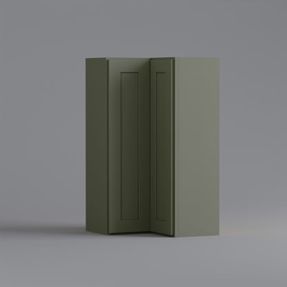 Shaker Easy Reach Corner Wall Cabinet sage green 42