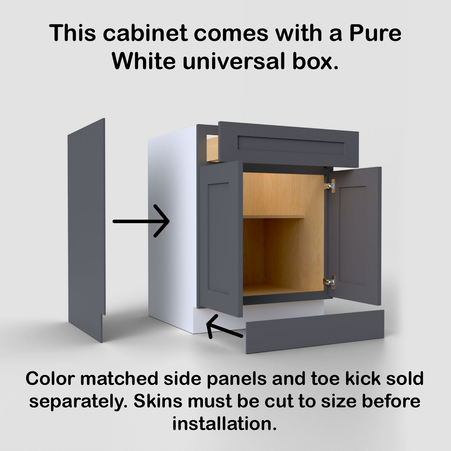 Shaker 30” H x 24” D Bridge / Over Fridge Wall Cabinet