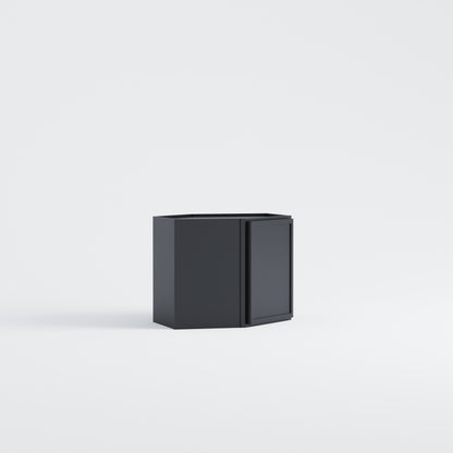 Slim Frame Shaker Diagonal Corner Wall Cabinet black