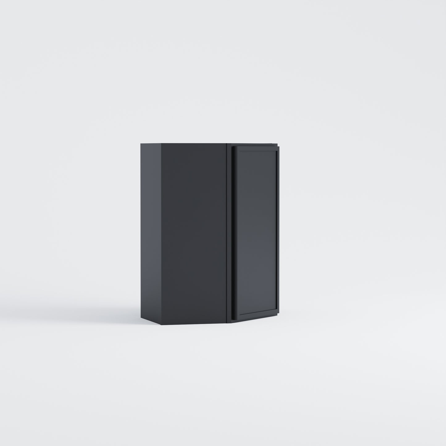 Slim Frame Shaker Diagonal Corner Wall Cabinet black