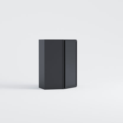 Slim Frame Shaker Diagonal Corner Wall Cabinet black