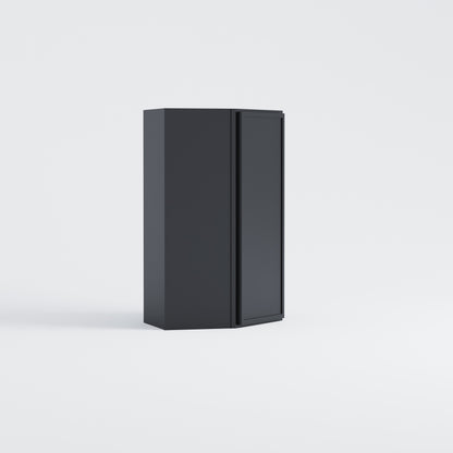 Slim Frame Shaker Diagonal Corner Wall Cabinet black 
