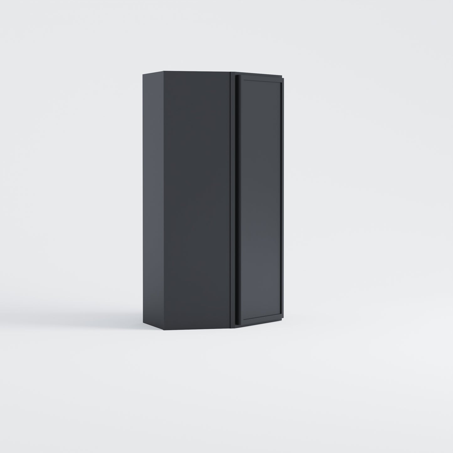 Slim Frame Shaker Diagonal Corner Wall Cabinet black